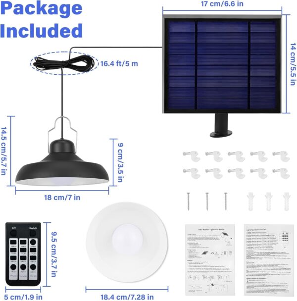 Lámpara Colgante Solar para Exteriores e Interiores - Imagen 3
